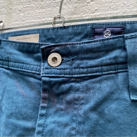 AG Adriano Goldschmeid The Graduate Tailored Leg Dark Teal Trouser Pants 40x35 - Picture 4 of 9